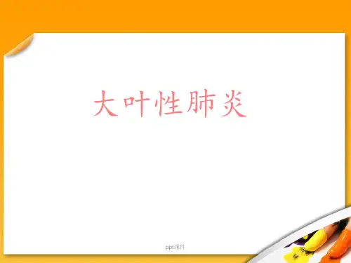 大叶性肺炎  ppt课件