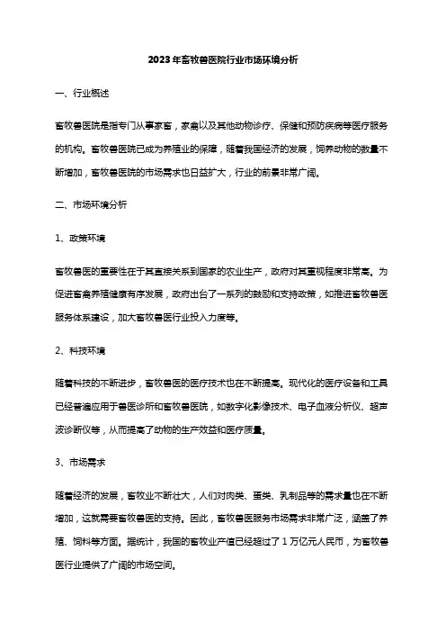 2023年畜牧兽医院行业市场环境分析