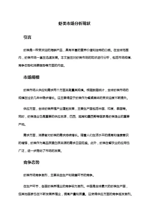 2024年虾类市场分析现状