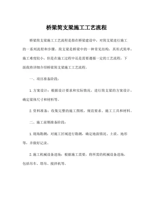 桥梁简支梁施工工艺流程