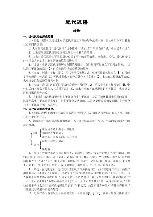 近代汉语_研究生考试-专业课