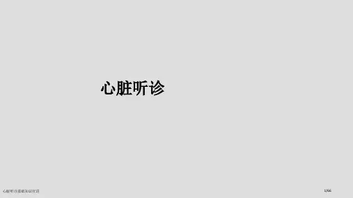 心脏听诊基础知识宣讲