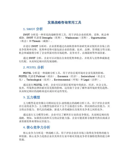 发展战略咨询常用工具