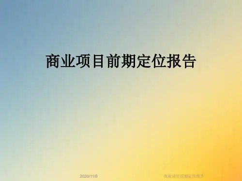 商业项目前期定位报告