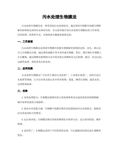 污水处理生物膜法
