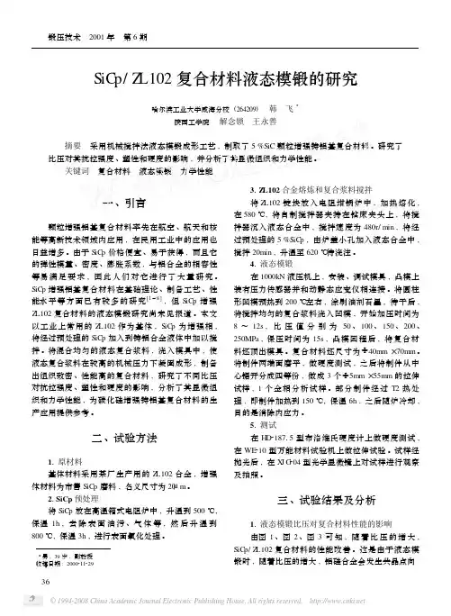 SiCp_ZL102复合材料液态模锻的研究