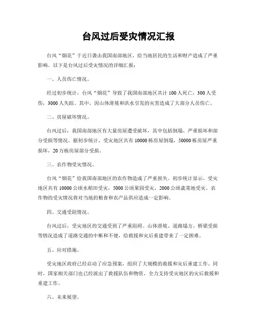台风过后受灾情况汇报