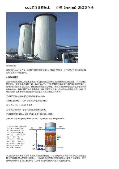 COD深度处理技术——芬顿（Fenton）高级氧化法