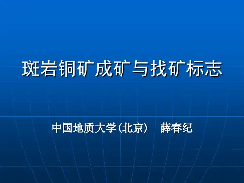 3-斑岩铜矿的成矿与找矿标志