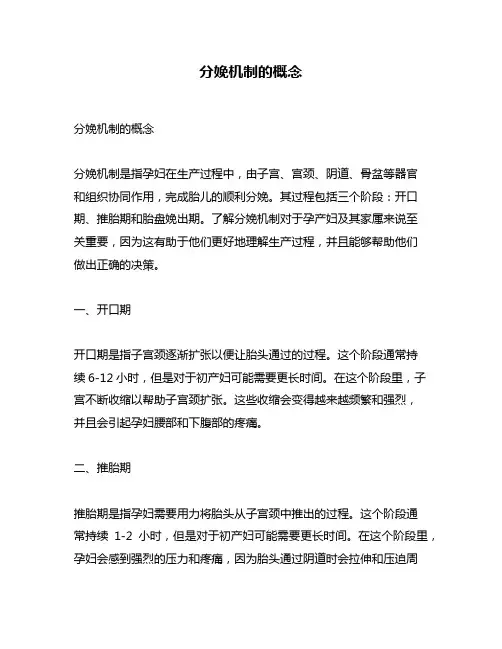 分娩机制的概念