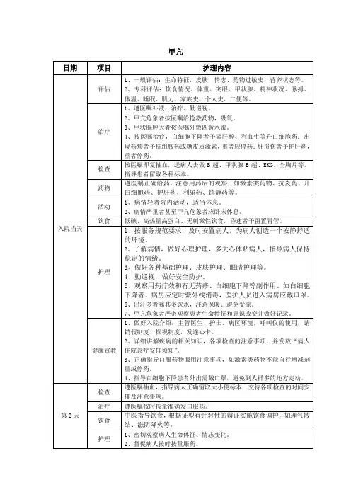 常见病临床护理路径4