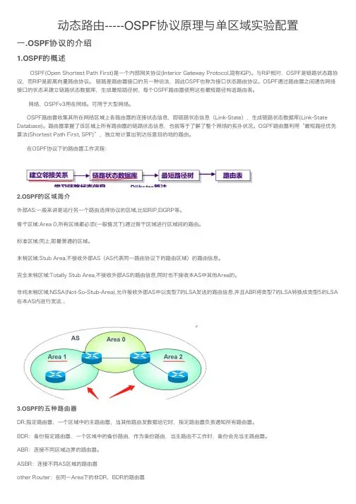 动态路由-----OSPF协议原理与单区域实验配置