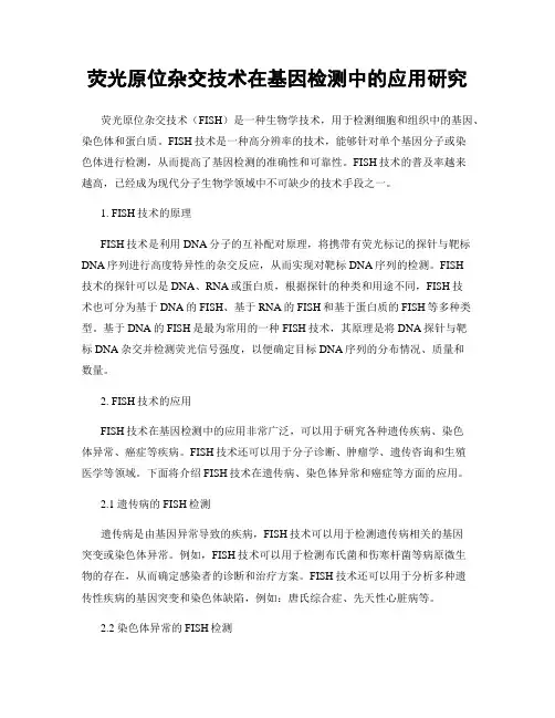 荧光原位杂交技术在基因检测中的应用研究
