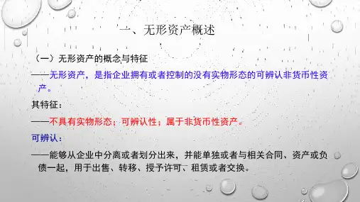 第六章  对内投资(无形资产业务)的会计处理  《中级财务会计2版》  PPT课件