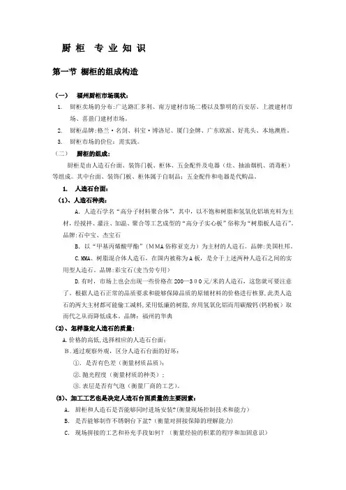橱柜专业知识篇