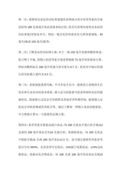 减肥看食品配料表怎么看