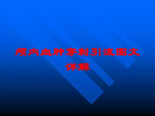 颅内血肿穿刺引流图文详解培训课件