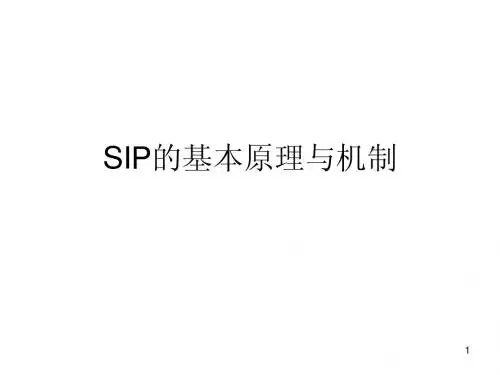 sip的基本原理与机制