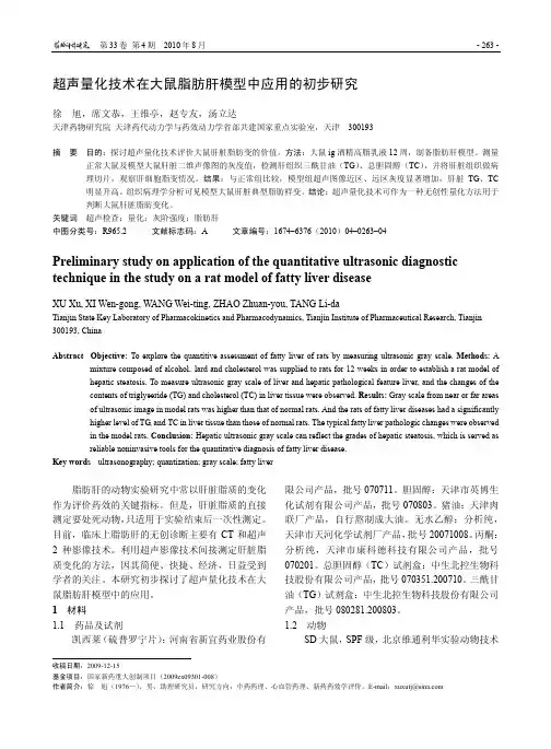 大鼠肝脏超声检查