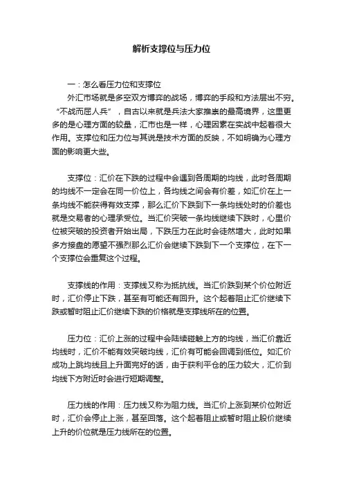 解析支撑位与压力位