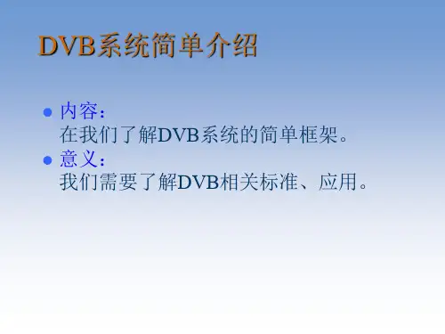 DVB系统简单介绍PPT课件