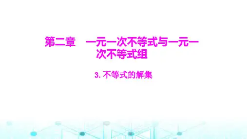 北师大版八年级数学下册第二章一元一次不等式与一元一次不等式组3不等式的解集课件