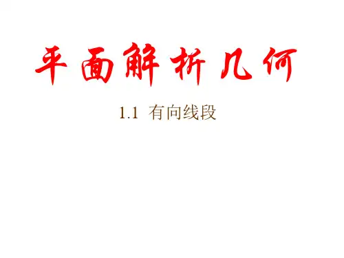 高中数学《平面解析几何：有向线段》PPT