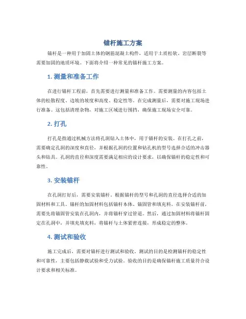 锚杆施工方案