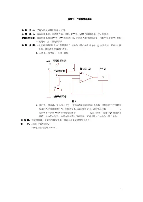 气敏和湿敏传感器