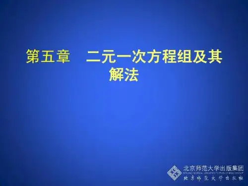 1 认识二元一次方程组 演示文稿[1].ppt