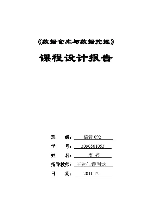 数据仓库课设报告