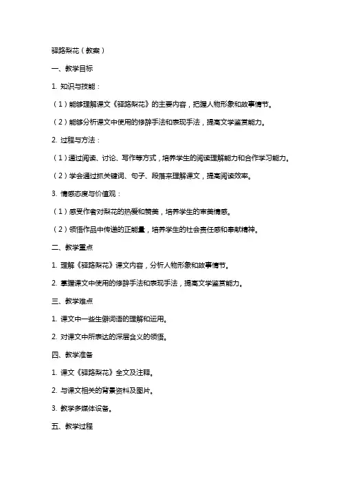 驿路梨花(教案)