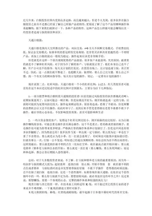 现货白银投资局势分析+K线详解