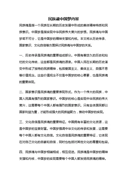 民族魂中国梦内容