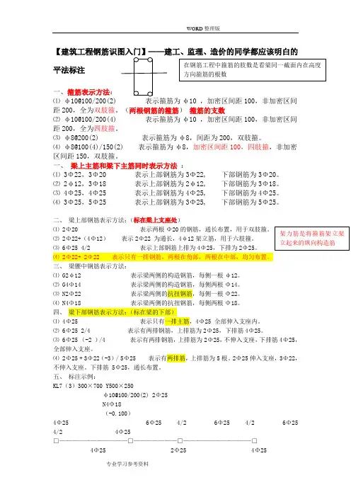 建筑工程钢筋识图入门
