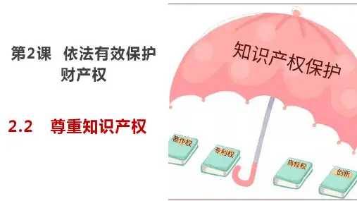 2.2尊重知识产权+课件- 高中政治统编版选择性必修二法律与生活