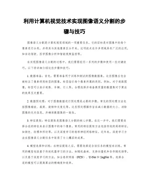 利用计算机视觉技术实现图像语义分割的步骤与技巧