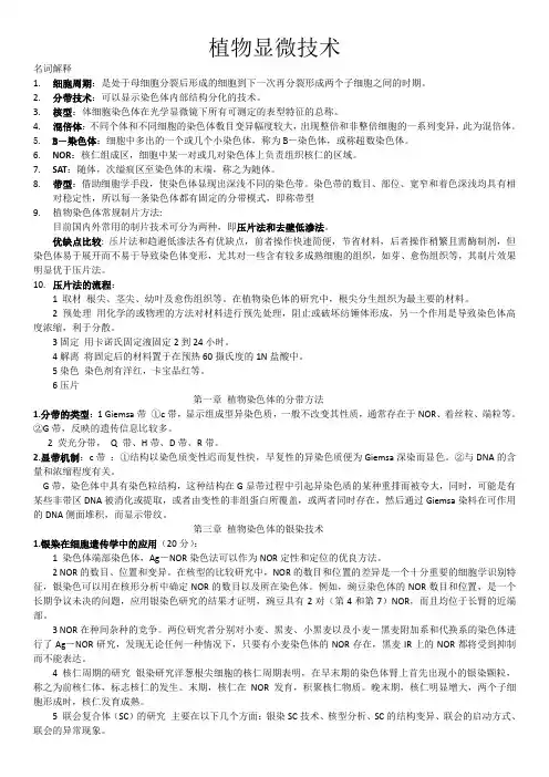 植物显微技术