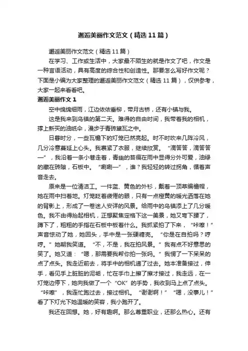 邂逅美丽作文范文（精选11篇）