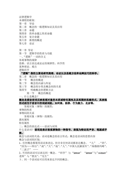 法律逻辑学全彩讲义