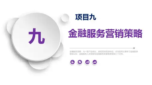项目九 金融服务营销策略