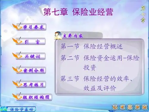 《保险学》 第七章 保险业经营