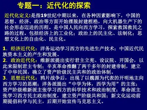近代化的探索复习课