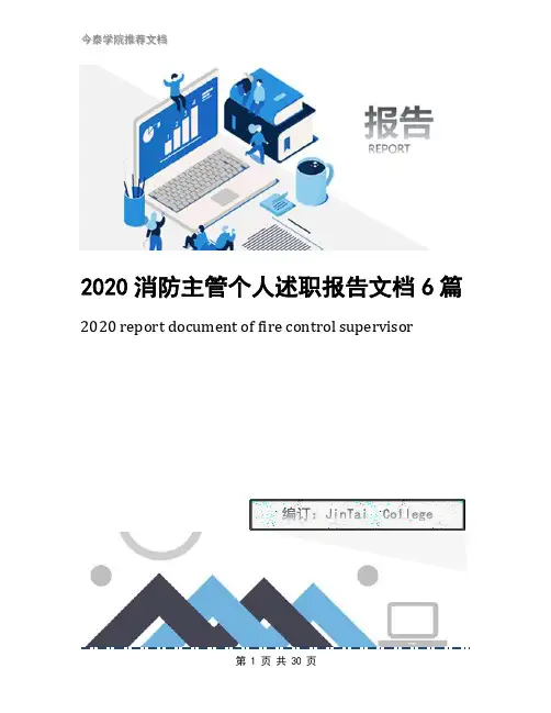 2020消防主管个人述职报告文档6篇