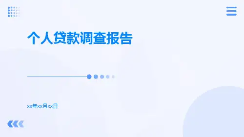 个人贷款调查报告