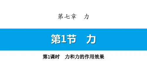 《力——力》物理教学PPT课件(6篇)