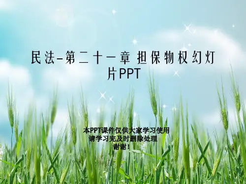 民法-第二十一章 担保物权幻灯片PPT