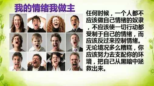 人教版道德和法治七年级下册 4.1 青春的情绪 课件(共28张PPT)
