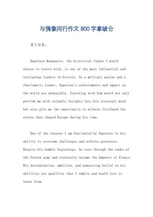 与偶像同行作文800字拿破仑