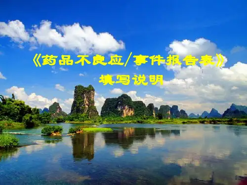 药品不良应事件报告表